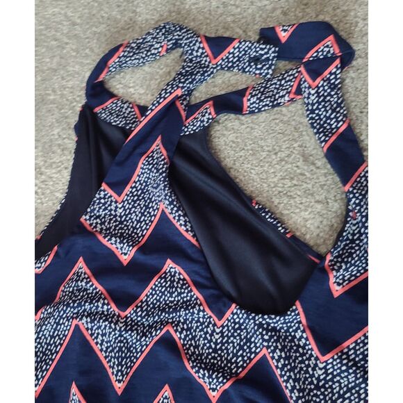 Womens Maxi Sundress XS Sleeveless Three Pink Hearts Trixxi Aztec Chevron Design - Picture 5 of 9